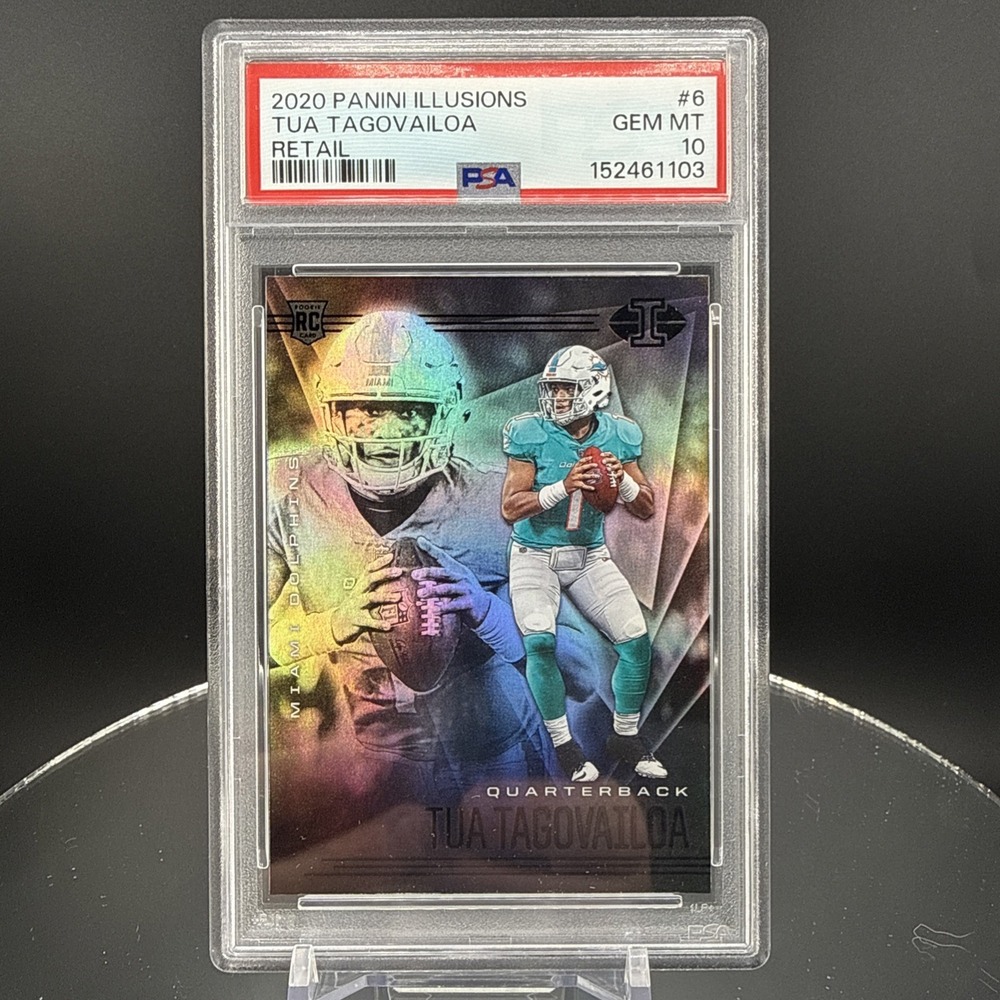 2020 Panini Illusions Retail #6 Tua Tagovailoa RC PSA 10 Miami Dolphins